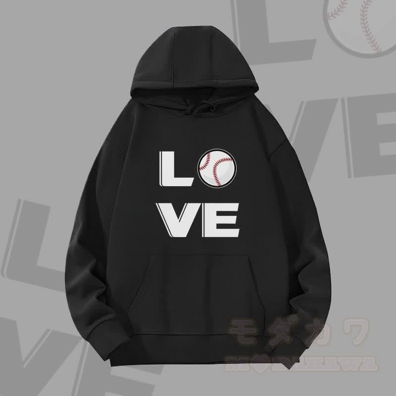 MODAKAWA LOVE ベースボールグラフィック ヘビーウェイト パーカー - 黒 - 2XL - image 4