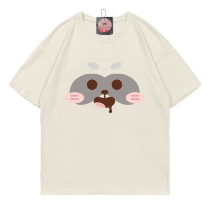 レッサーパンダプリントTシャツ - Beige - 5XL - image 4