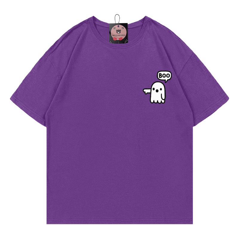 ゴーストプリントTシャツ - Purple - 5XL - image 9