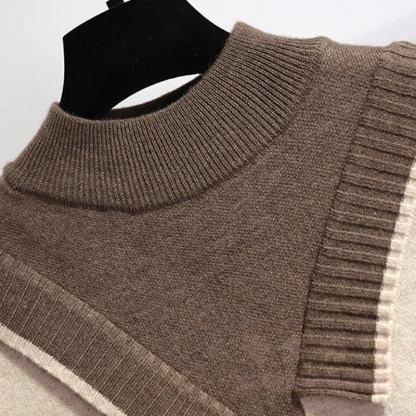 レースニットベルトセータードレス - image 3