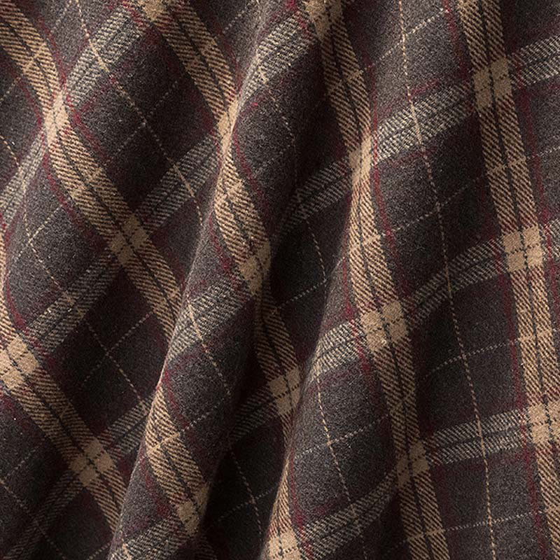 ベルト付きニットセータードレス、テクスチャードセーター、チェック柄スカートのマッチングアウトフィット - image 6