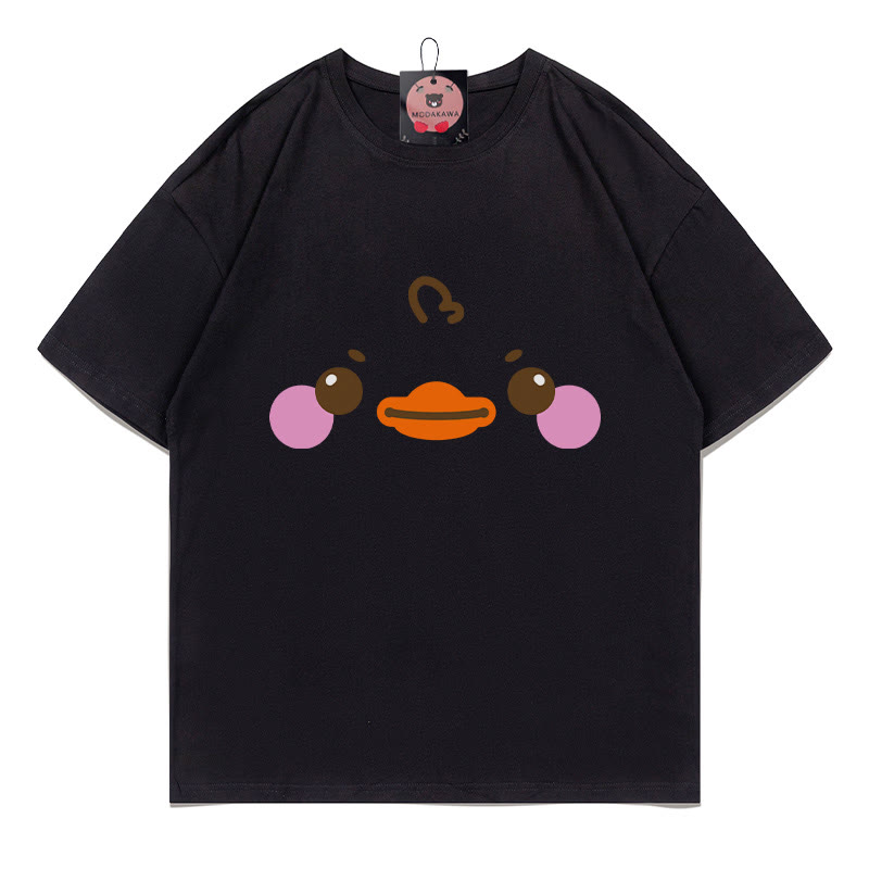 ダックプリントTシャツ - Black - 5XL - image 4