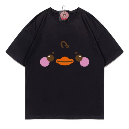 ダックプリントTシャツ - Black - 5XL - image 4