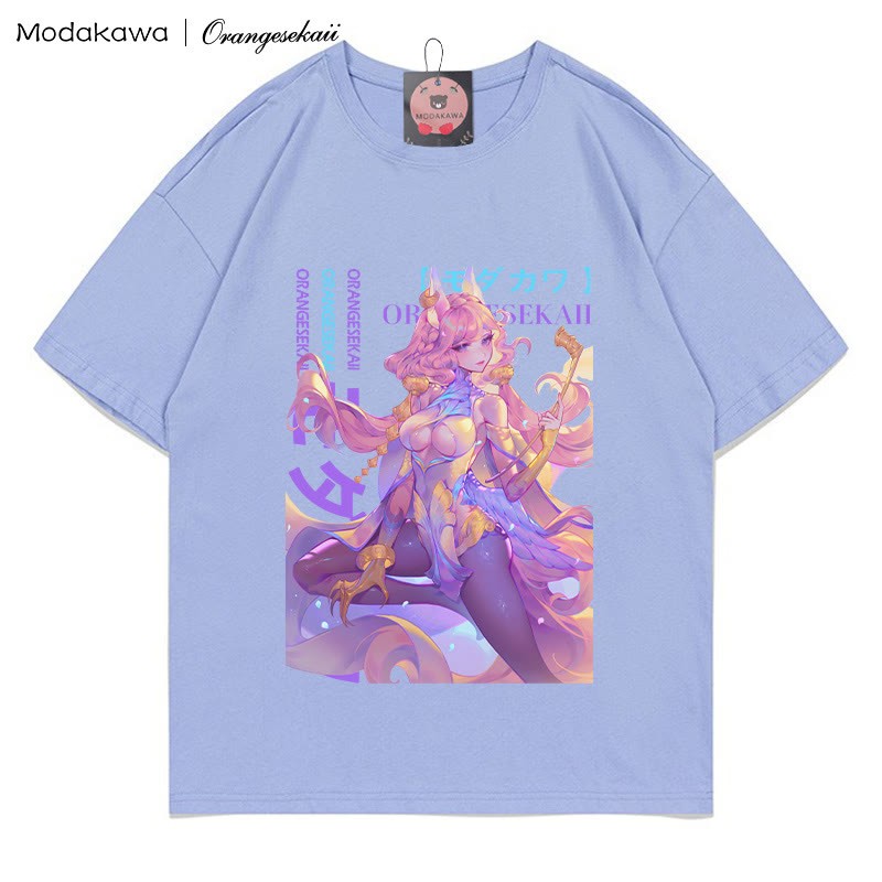 MODAKAWA × orangesekaii ヴァインプリントTシャツ - Blue - 5XL - image 3