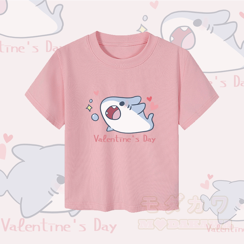 MODAKAWA 陽気なサメのグラフィック カップルトップ - クロップトップ - ピンク - 5XL - image 6