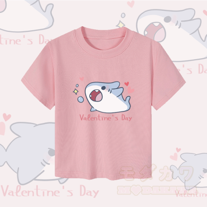 MODAKAWA 陽気なサメのグラフィック カップルトップ - クロップトップ - ピンク - 5XL - image 6