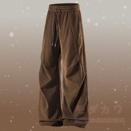 グラデーションファジーセーターコーデュロイパンツツーピース - ブラウンパンツ - 3XL - image 10