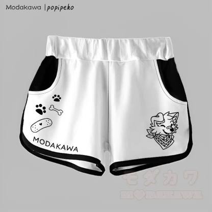 MODAKAWA × popipeko グラデーションスマイルパピーグラフィックショートパンツ - 白 - 5XL - image 6