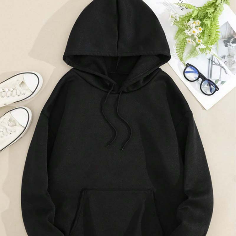 Modakawaガールフレンド ボーイフレンド ヴィンテージ フォックスマスク グラフィック フリース裏地 パーカー - image 6