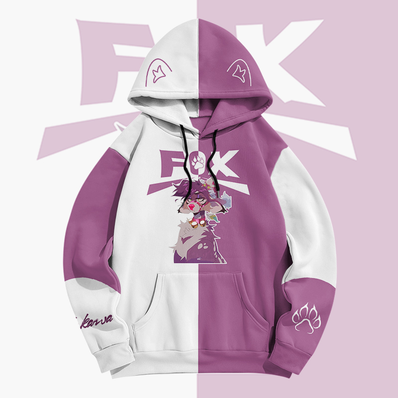 MODAKAWA × pandashk フォックスグラフィックプルオーバーパーカー - image 2