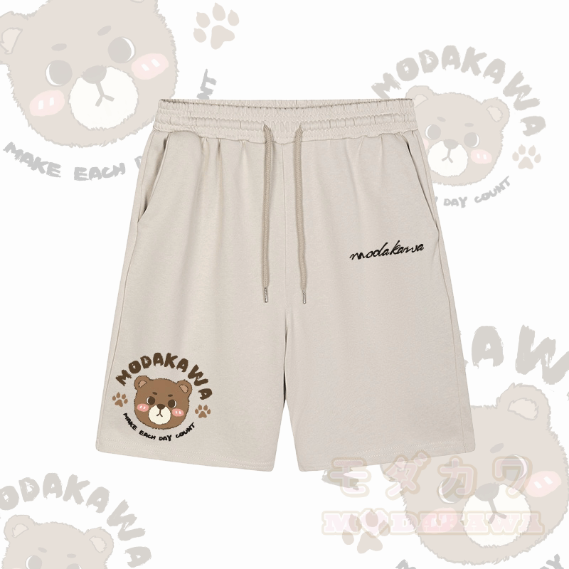 毎日を大切に ベアグラフィックModakawaショーツ - アプリコット - 5XL - image 3