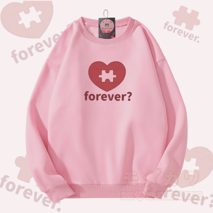 MODAKAWA FOREVER パズルハートグラフィック ユニセックス スウェットシャツ - ピンク - 5XL - image 4