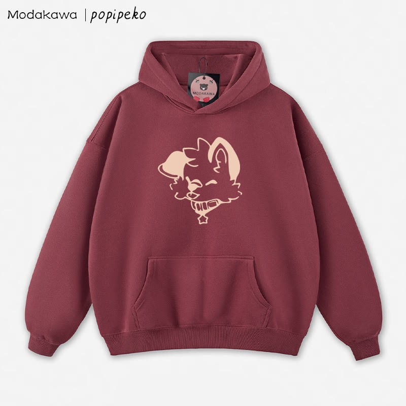 MODAKAWA × popipeko パピープリント ルーズパーカー - Dark Red - 5XL - image 6