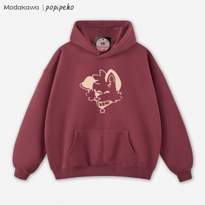MODAKAWA × popipeko パピープリント ルーズパーカー - Dark Red - 5XL - image 6