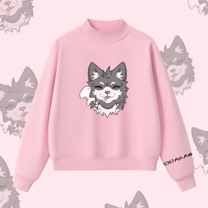 MODAKAWA スモーキングパピー グラフィック 裏起毛 スウェットシャツ - Pink - L - image 2