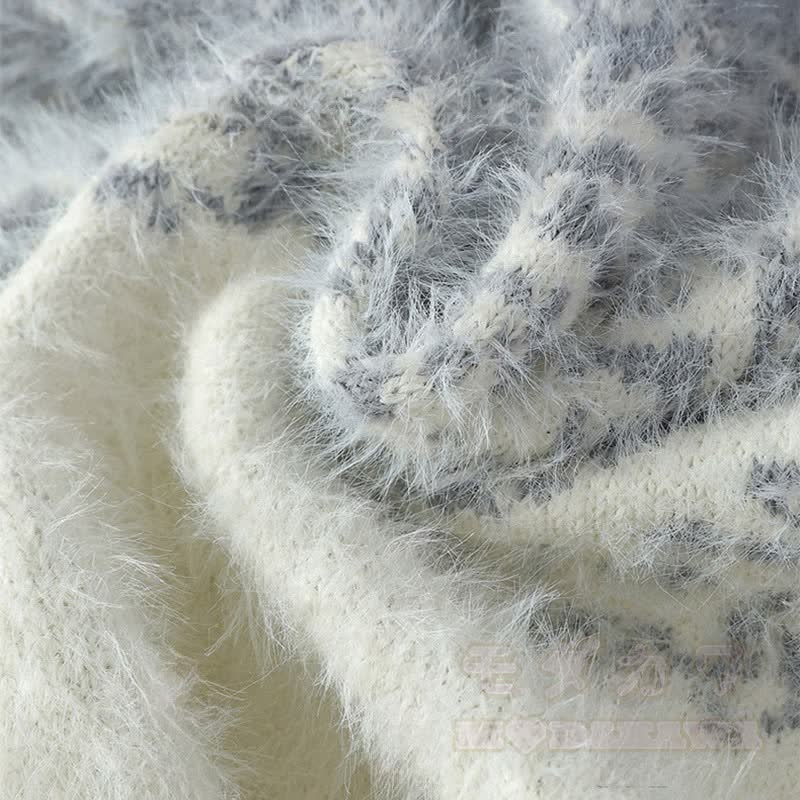 グラデーションファジーニットセーターデニムパンツツーピース - image 11