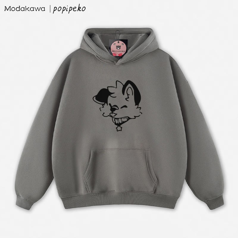 MODAKAWA × popipeko パピープリント ルーズパーカー - Grey - 5XL - image 9