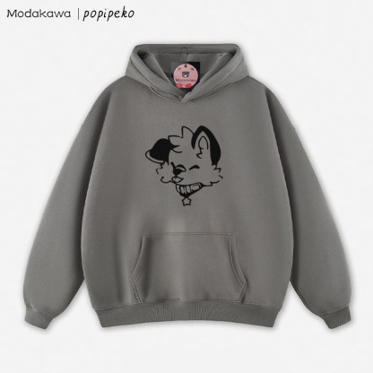 MODAKAWA × popipeko パピープリント ルーズパーカー - Grey - 5XL - image 9