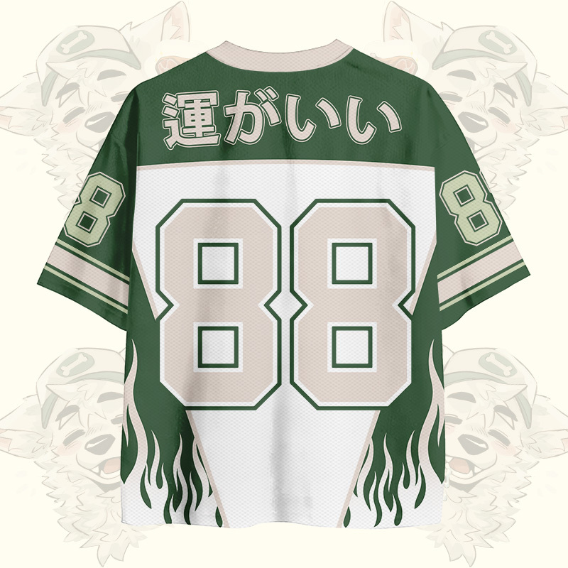MODAKAWA × atka LUCK OUT Fox Wants Meat Number グラフィック ヴィンテージ メッシュ ジャージ Tシャツ - image 3