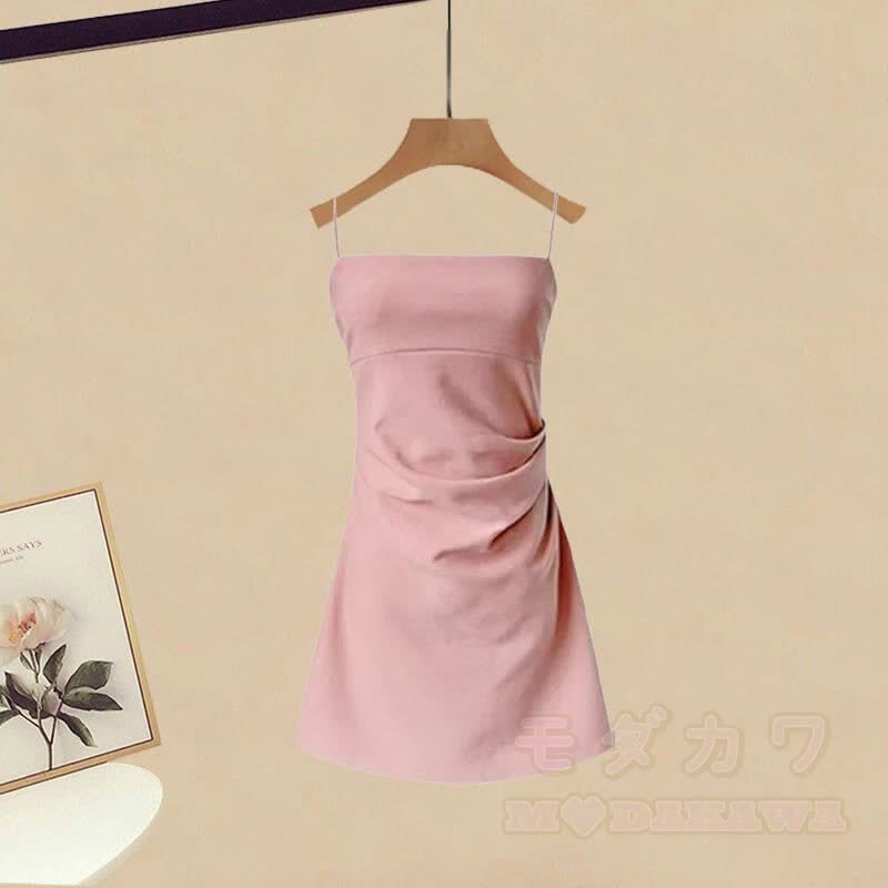 イレギュラーTシャツスリップドレスマッチングアウトフィット - ドレス（シングル） - XL - image 3