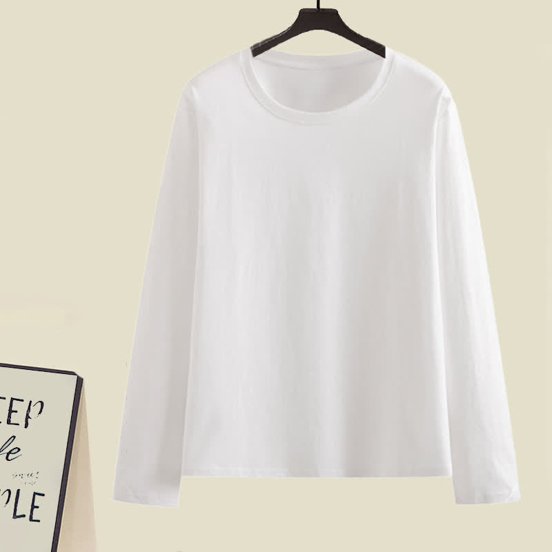 ロンバスプリントカーディガンセーター 長袖Tシャツ カジュアルパンツ マッチングコーデ - T-Shirt - XL - image 5