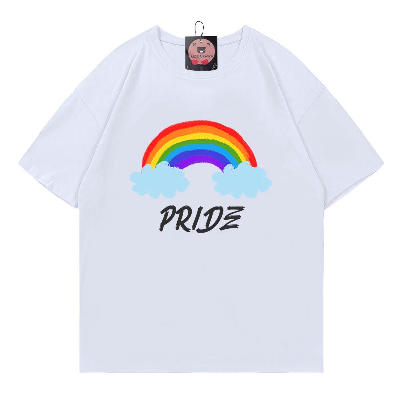 PRIDE レインボープリントModakawaTシャツ - White - 5XL - image 5