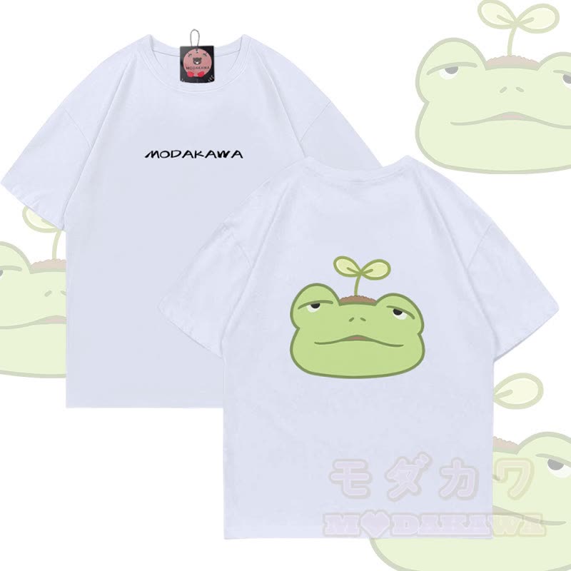 スプラウトフロッググラフィックModakawa綿Tシャツ - 白 - 5XL - image 3