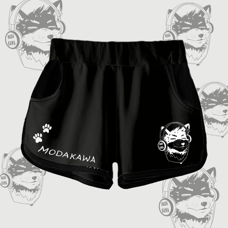 MODAKAWA グラデーション コーダ ヘッドホン付き グラフィック ショーツ - Black - 5XL - image 7