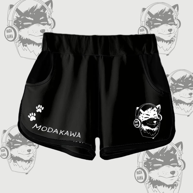 MODAKAWA グラデーション コーダ ヘッドホン付き グラフィック ショーツ - Black - 5XL - image 7