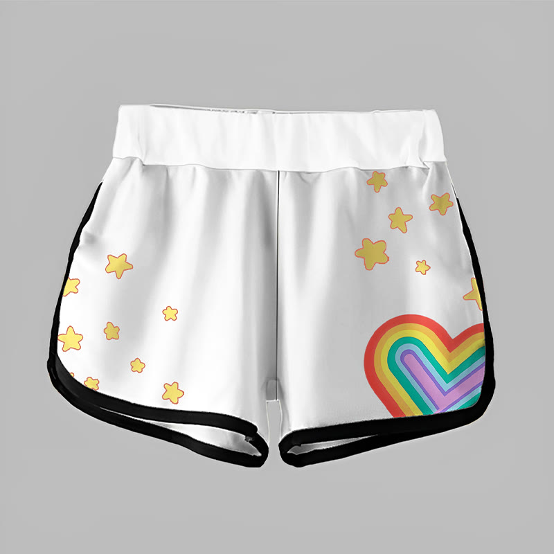 Modakawaレインボースター ハートプリント カジュアルショーツ - image 3