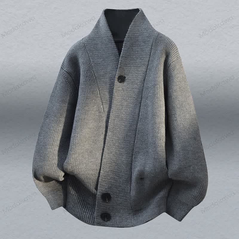 ニットカーディガン セーター コーデュロイパンツ ツーピース - グレーのセーター - 4XL - image 10