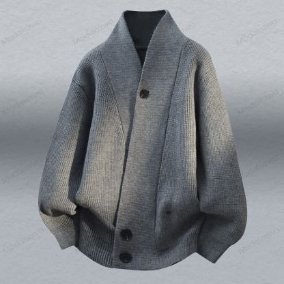 ニットカーディガン セーター コーデュロイパンツ ツーピース - グレーのセーター - 4XL - image 10