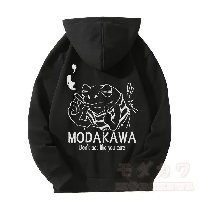 MODAKAWA MEH グランピー・スモーキング・フロッグ グラフィック フリース 裏地 ジップアップ パーカー スウェットシャツ - 黒 - 5XL - image 5