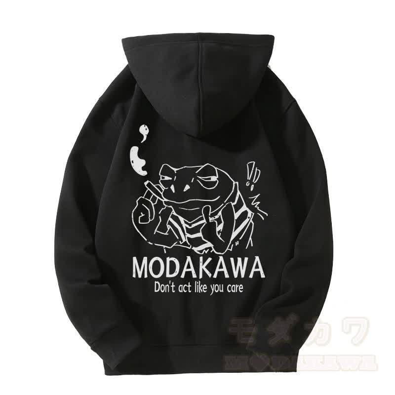 MODAKAWA MEH グランピー・スモーキング・フロッグ グラフィック フリース 裏地 ジップアップ パーカー スウェットシャツ - 黒 - 5XL - image 5