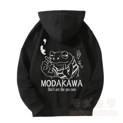 MODAKAWA MEH グランピー・スモーキング・フロッグ グラフィック フリース 裏地 ジップアップ パーカー スウェットシャツ - 黒 - 5XL - image 5