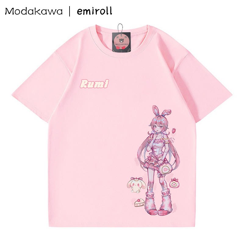 MODAKAWA × emiroll ルミプリントTシャツ - Pink - 5XL - image 3