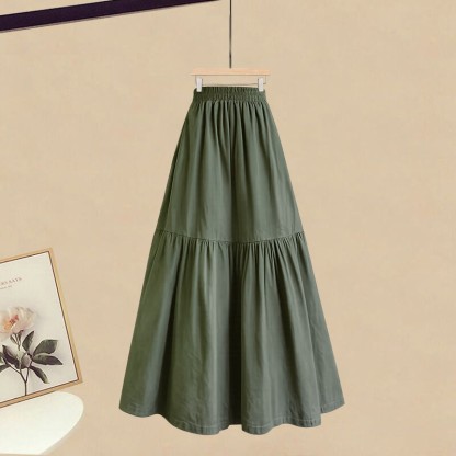 Bear Polo Collar Drawstring Shirt Skirt Matching Outfit - Skirt(Single) - XL - image 3