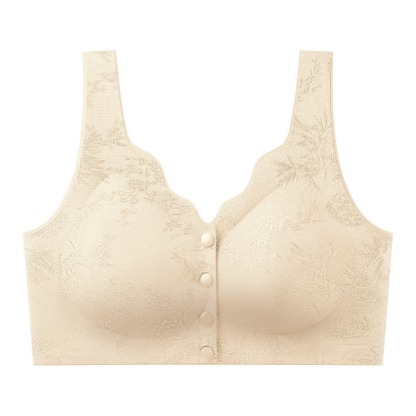 Save sagging and outward expansion: Thin, comfortable, zero-gravity front-closure bra