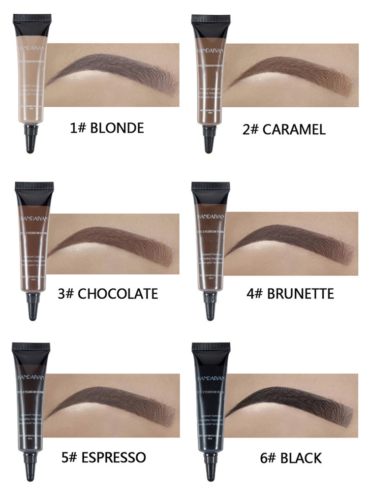 Long-lasting waterproof and smudge-proof liquid eyebrow tint