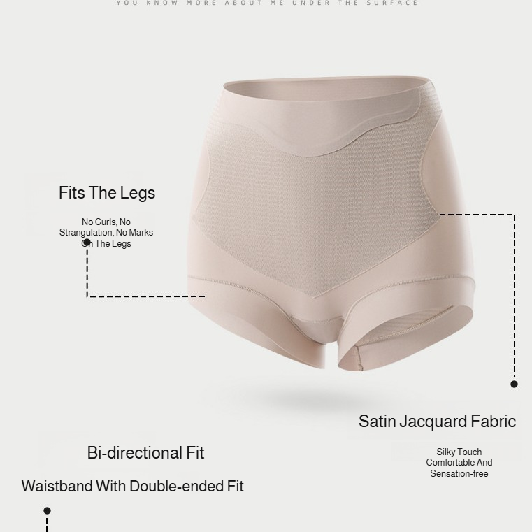 HighWaisted Pants Women Panties High Elastic Mulberry Silk Tummy Tuck Household