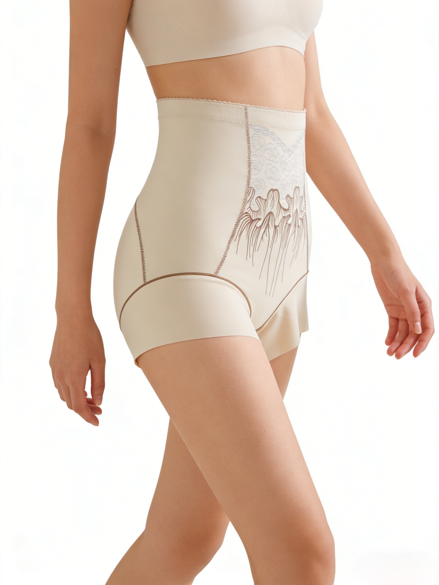 High-waisted, lightweight, body-slimming, hip-lifting, seamless tummy-control pants