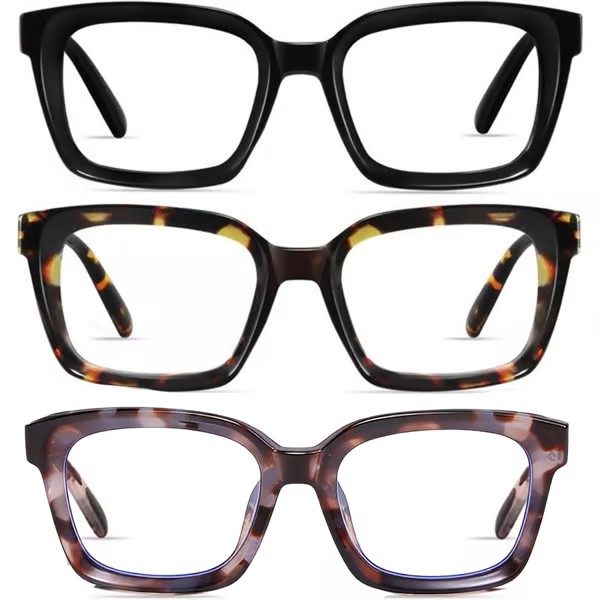 Women's Large Frame Blue Light Blocking Reading Glasses