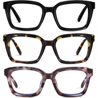 Women's Large Frame Blue Light Blocking Reading Glasses