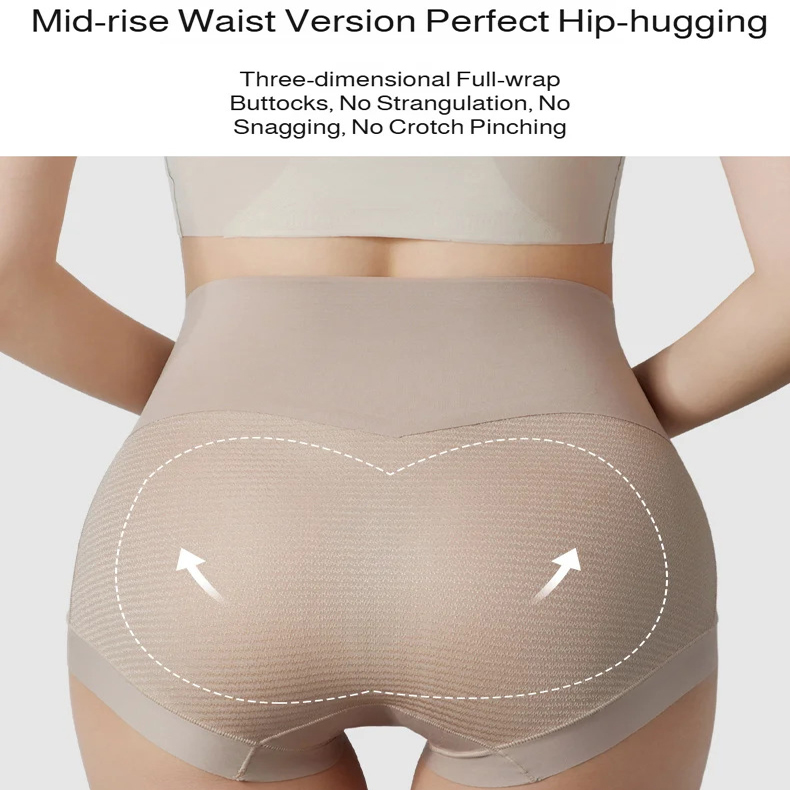 HighWaisted Pants Women Panties High Elastic Mulberry Silk Tummy Tuck Household