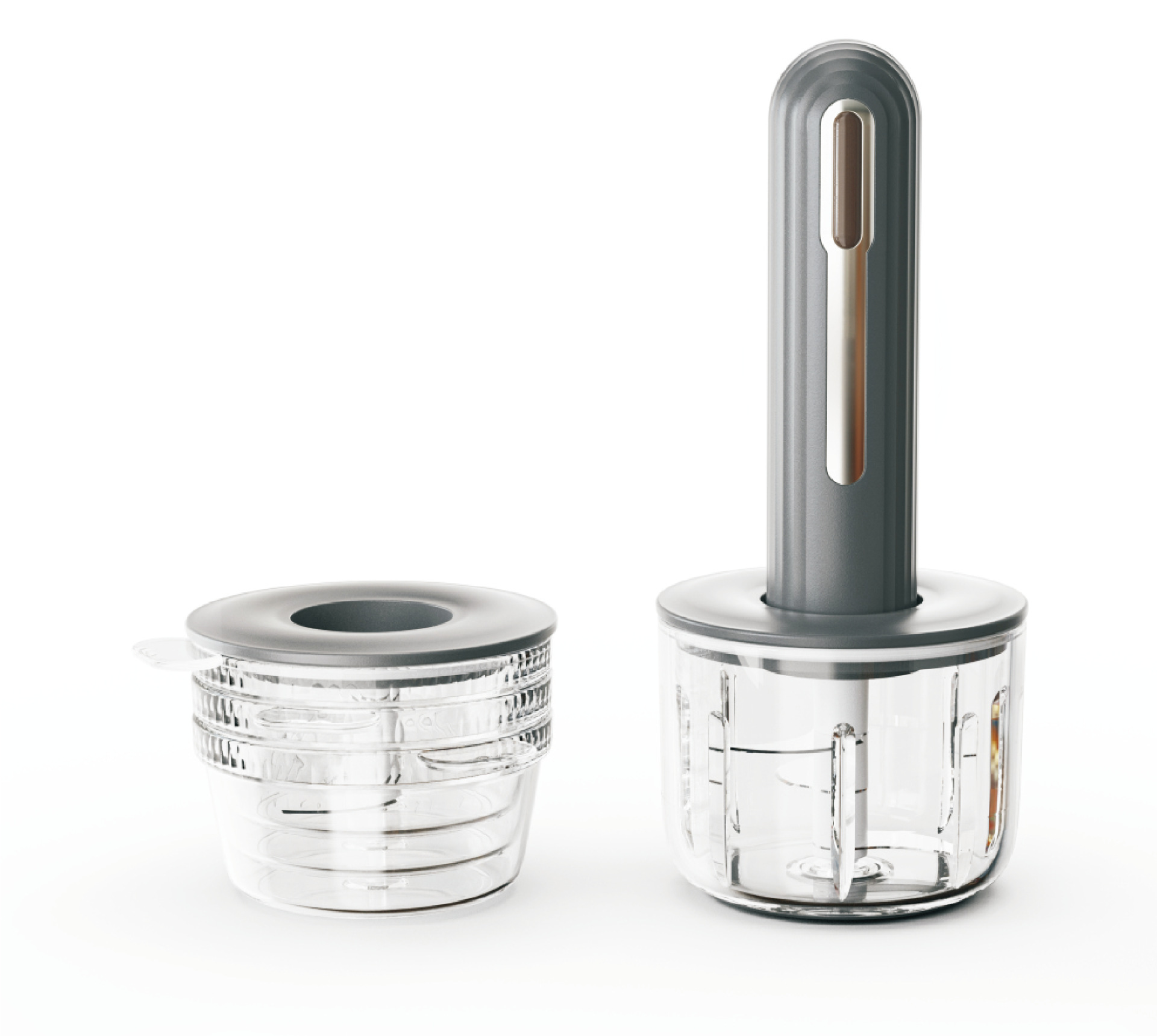 [4 Bowls, 2 Cuts, 6-Second Quick Chop] Mini Kitchen Cooker