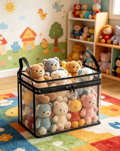 Transparent large-capacity waterproof and moisture-proof clothing storage bag