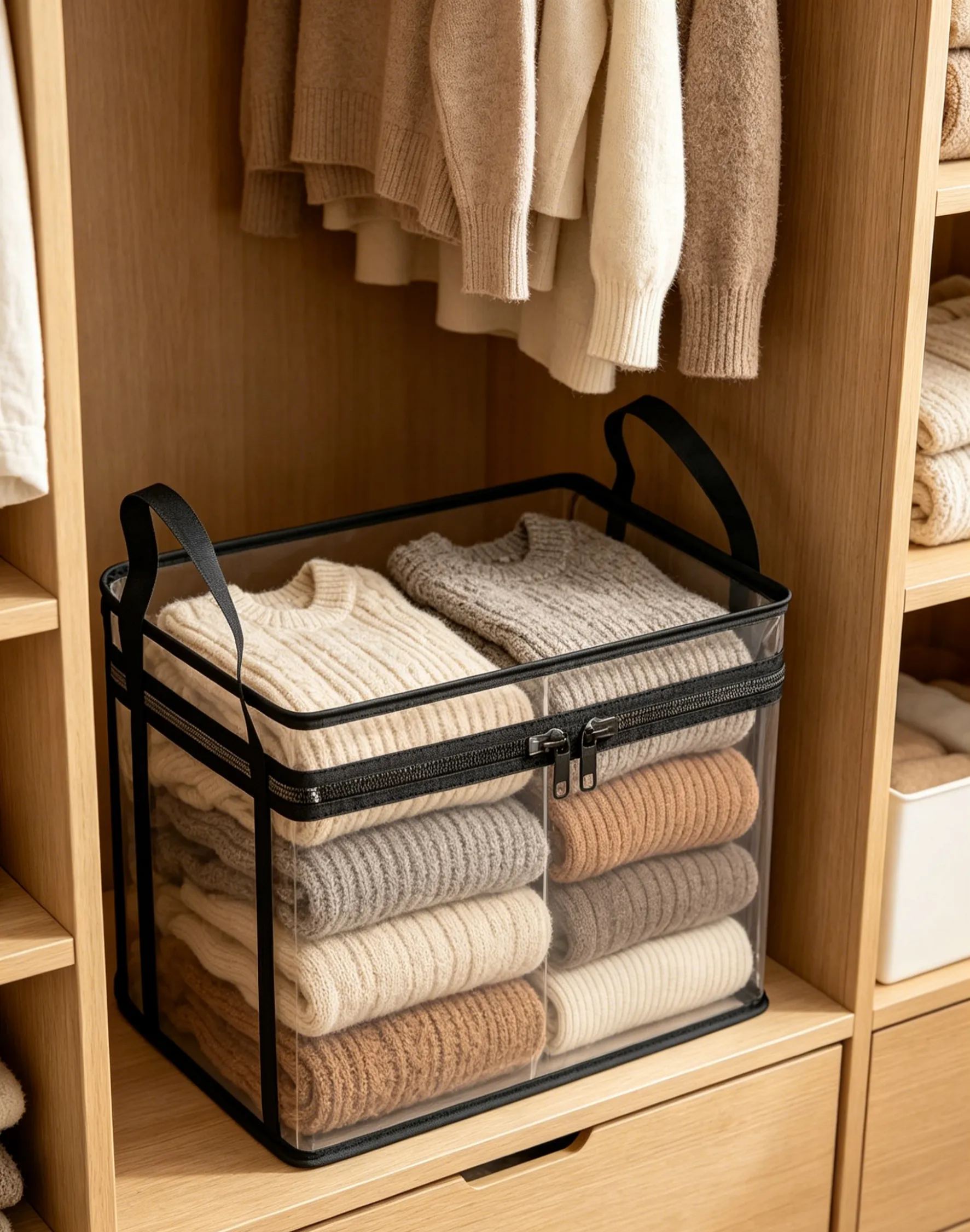 Transparent large-capacity waterproof and moisture-proof clothing storage bag