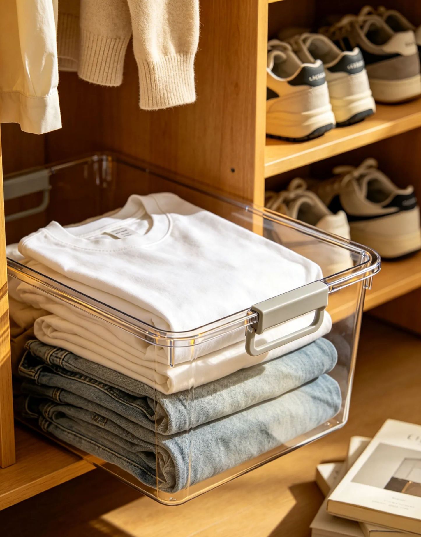 Transparent large-capacity waterproof and moisture-proof clothing storage bag