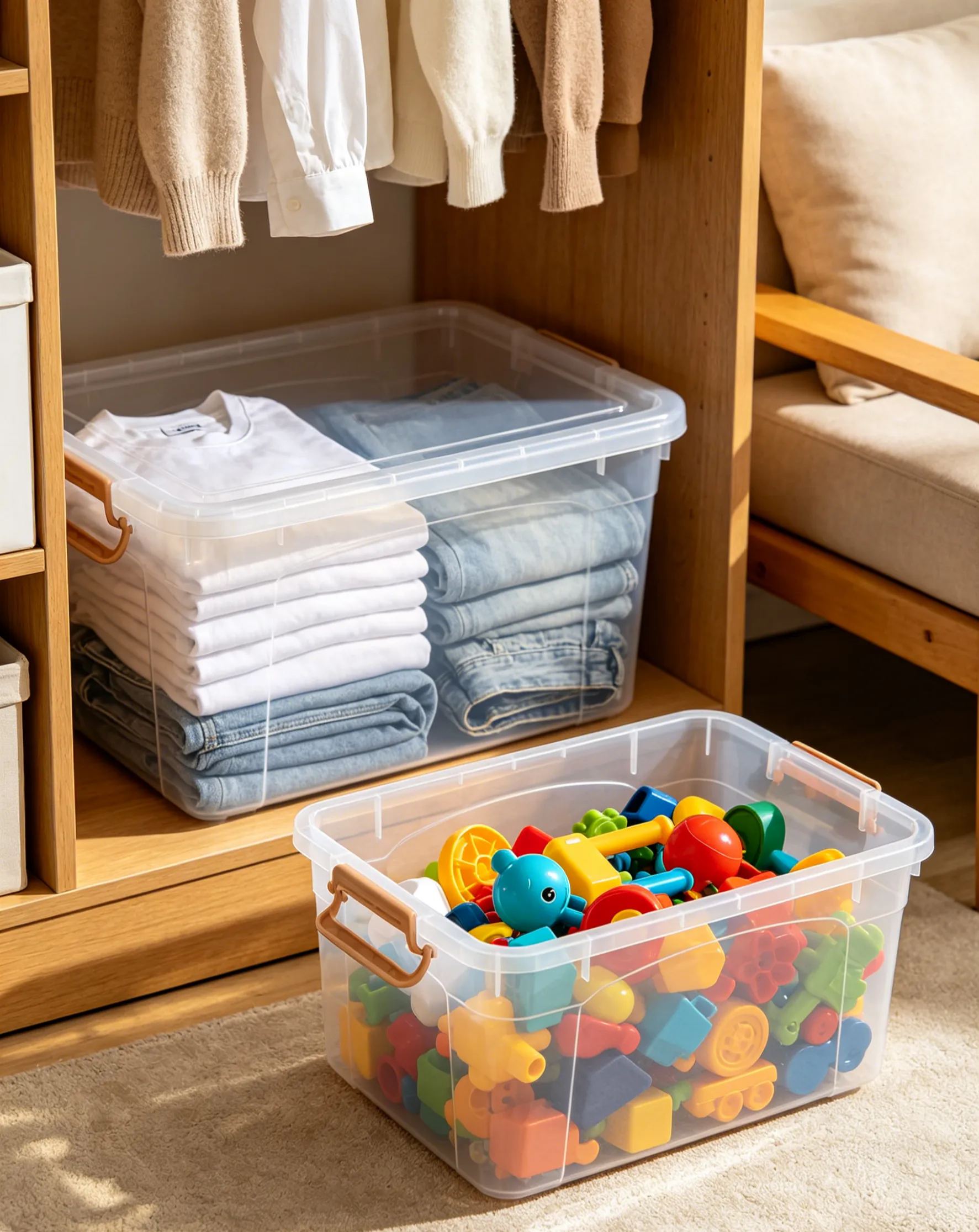 Transparent large-capacity waterproof and moisture-proof clothing storage bag
