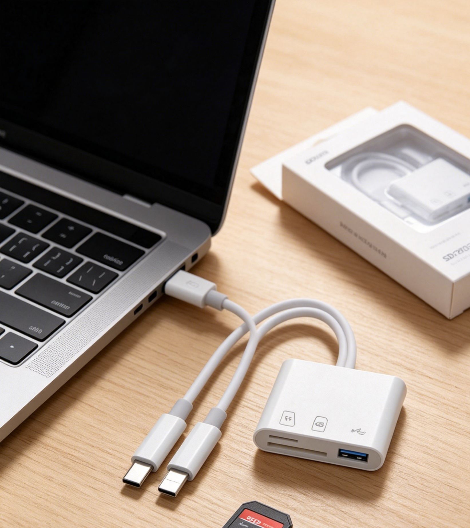 Say goodbye to memory anxiety -3-in-1 dual line card reader